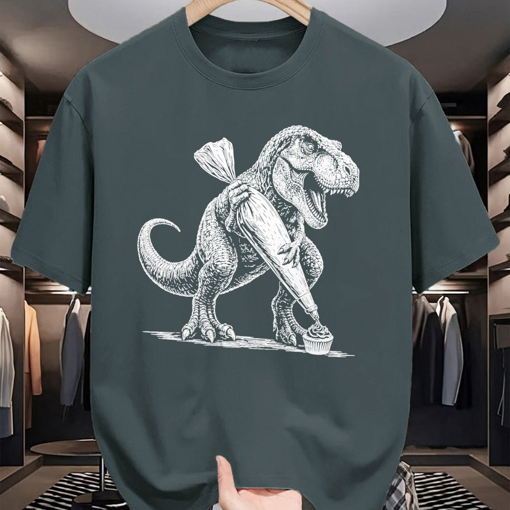 Best Dinosaur Lover Shirt, Funny Dinosaur UnisexT-Shirt/Hoodie/Sweatshirt HLT00 - T-Rex Baking Cupcake Dinosaur Pastry Chef Cook T-Shirt