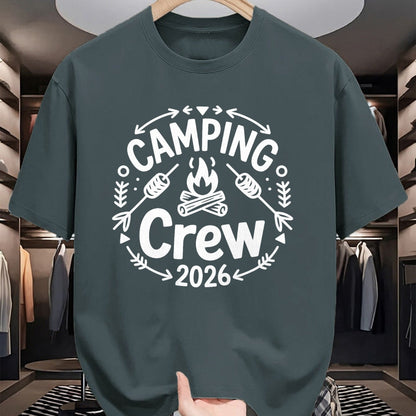 Funny Camping Shirt, Gift For Camping Lover Unisex T-Shirt/Hoodie/Sweatshirt HLT00 - Camping Crew 2026 Family Matching Camp Group Squad Team T-Shirt