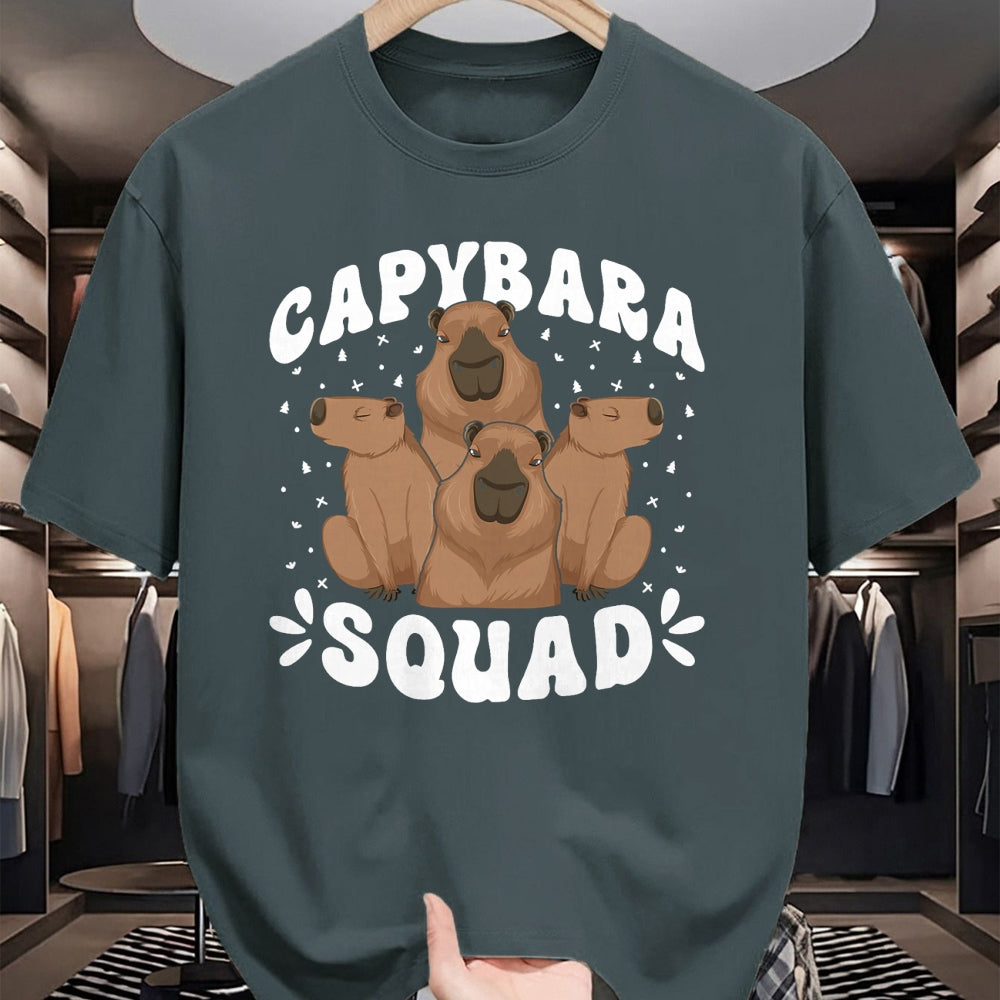 Cute Capybara Shirt, Funny Capybara Unisex T-Shirt/Hoodie/Sweatshirt HLT00 - Capybara Themed Party Capybara Squad T-Shirt