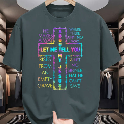 Christian Tee, Christian Faith Unisex T-Shirt/Hoodie/Sweatshirt HLT00 - Let Me Tell You About My Jesus Christian Bible God Tie Dye T-Shirt (1)