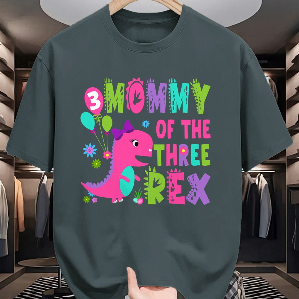 Best Dinosaur Lover Shirt, Funny Dinosaur UnisexT-Shirt/Hoodie/Sweatshirt HLT00 - Mommy of The Three Rex Dinosaur T-Rex 3rd Birthday Boy T-Shirt
