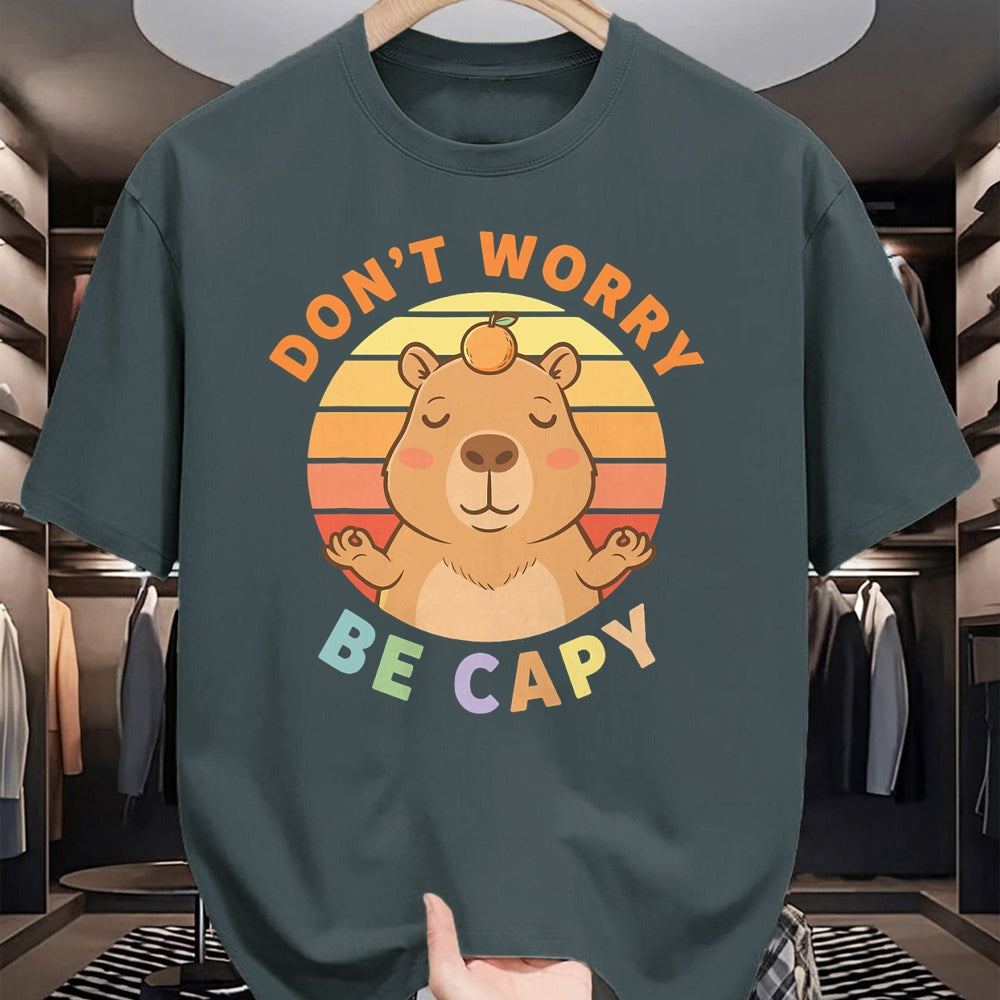 Cute Capybara Shirt, Funny Capybara Unisex T-Shirt/Hoodie/Sweatshirt HLT00 - Capybara Dont Worry Be Capy T-Shirt