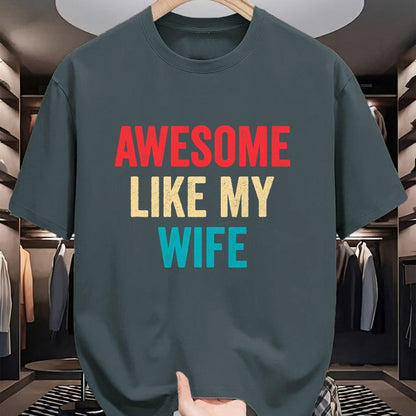 Best Wife Shirt, Wife and Husband Unisex T-Shirt/Hoodie/Sweatshirt HLT00 - Awesome Like My Wife - Funny Wife Husband T-Shirt (1)