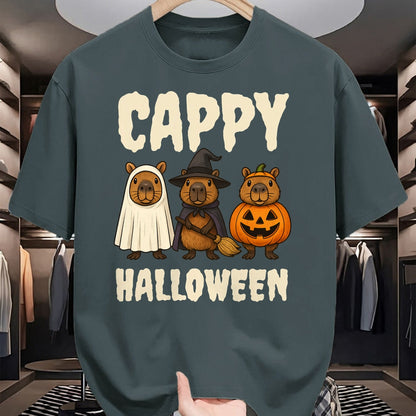 Cute Capybara Shirt, Funny Capybara UnisexT-Shirt/Hoodie/Sweatshirt HLT00 - Cappy Halloween Funny Capybara Ghost Witch Pumpkin Spooky T-Shirt
