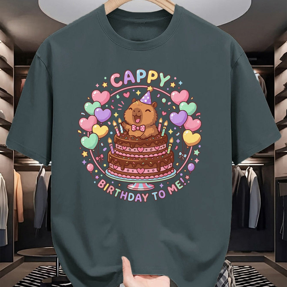 Cute Capybara Shirt, Funny Capybara UnisexT-Shirt/Hoodie/Sweatshirt HLT00 - Capybara Birthday for Kids Cappy Birthday to Me T-Shirt