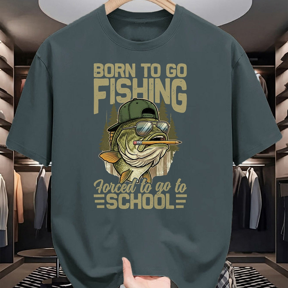 Funny Fishing Shirt, Gift For Fishing Lover Unisex T-Shirt/Hoodie/Sweatshirt HLT00 - Born to Go Fishing Bass Fish Funny Fisherman Boys Kids Men T-Shirt (1)