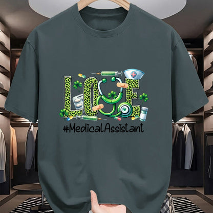 Patrick Day Shirts for Family, Funny Patrick Day shirts, st patrick's day Unisex T-Shirt/Hoodie/Sweatshirt HLT00 - Love Medical Assistant Life Nurse Shamrock Saint Patrick Day T-Shirt