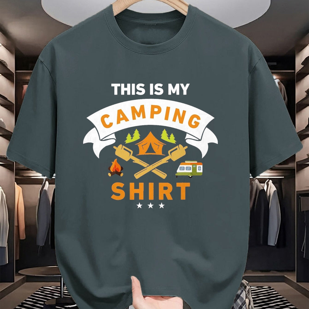 Funny Camping Shirt, Gift For Camping Lover Unisex T-Shirt/Hoodie/Sweatshirt HLT00 - This is My Camping Shirt Funny Camper T-Shirt T-Shirt, Men, Black, 3X-Large