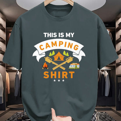 Funny Camping Shirt, Gift For Camping Lover Unisex T-Shirt/Hoodie/Sweatshirt HLT00 - This is My Camping Shirt Funny Camper T-Shirt T-Shirt, Men, Black, 3X-Large