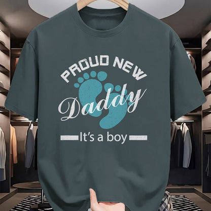 Gift for Dad Shirt, Funny Dad Unisex T-Shirt/Hoodie/Sweatshirt HLT00 – Vintage First Time Dad Proud New Daddy It_s A Boy T-Shirt