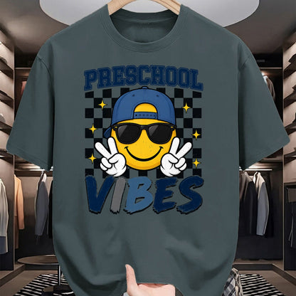 Best Student Shirt, Funny Back To School UnisexT-Shirt/Hoodie/Sweatshirt HLT00 - Retro Preschool Vibes Back to School Boys Kids T-Shirt