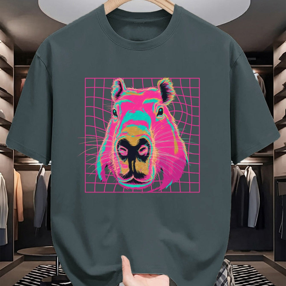 Cute Capybara Shirt, Funny Capybara Unisex T-Shirt/Hoodie/Sweatshirt HLT00 - Capybara Retro Art Long Sleeve T-Shirt