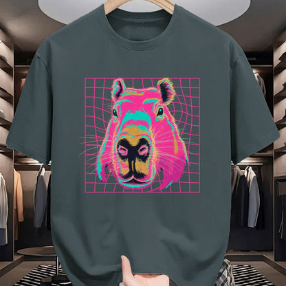 Cute Capybara Shirt, Funny Capybara Unisex T-Shirt/Hoodie/Sweatshirt HLT00 - Capybara Retro Art Long Sleeve T-Shirt