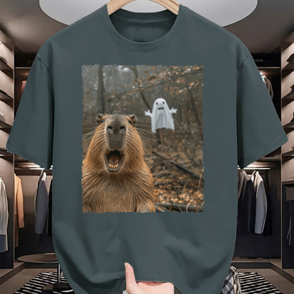 Cute Capybara Shirt, Funny Capybara Unisex T-Shirt/Hoodie/Sweatshirt HLT00 - Funny Capybara Halloween T-Shirt