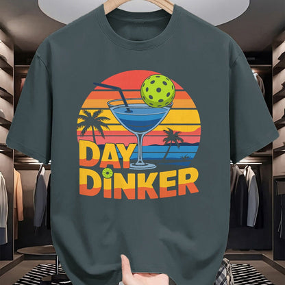 Funny Pickleball Shirt, Pickleball Lover Unisex T-Shirt/Hoodie/Sweatshirt HLT00 - Day Dinker Funny Pickleball Men Women Shirt T-Shirt