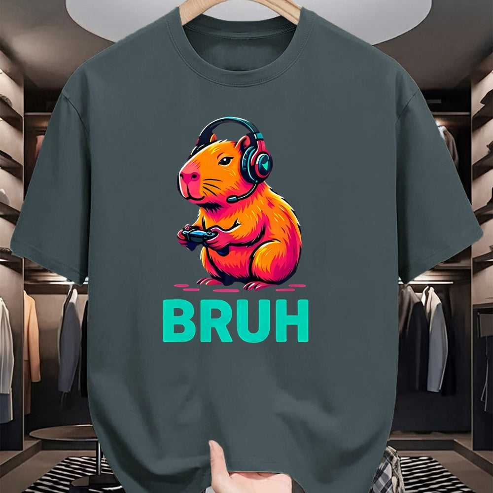 Cute Capybara Shirt, Funny Capybara UnisexT-Shirt/Hoodie/Sweatshirt HLT00 - Bruh Capybaras Bruh Video Games Boys Capybara T-Shirt