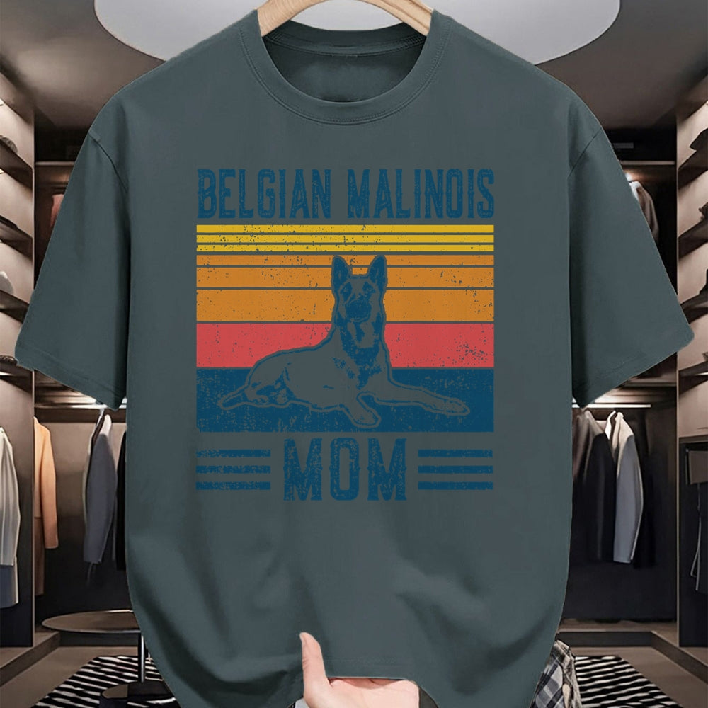 Dog Love Shirt, Dog Lover Gift T-Shirt/Hoodie/Sweatshirt HLT00 - Dog Belgian Malinois Mom - Vintage Belgian Malinois Mom T-Shirt