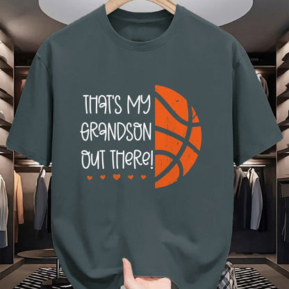 Best Grandma Shirt, Proud Grandma Unisex T-Shirt/Hoodie/Sweatshirt HLT00 - Womens Basketball Grandma Gift That's My Grandson Out There Nana T-Shirt