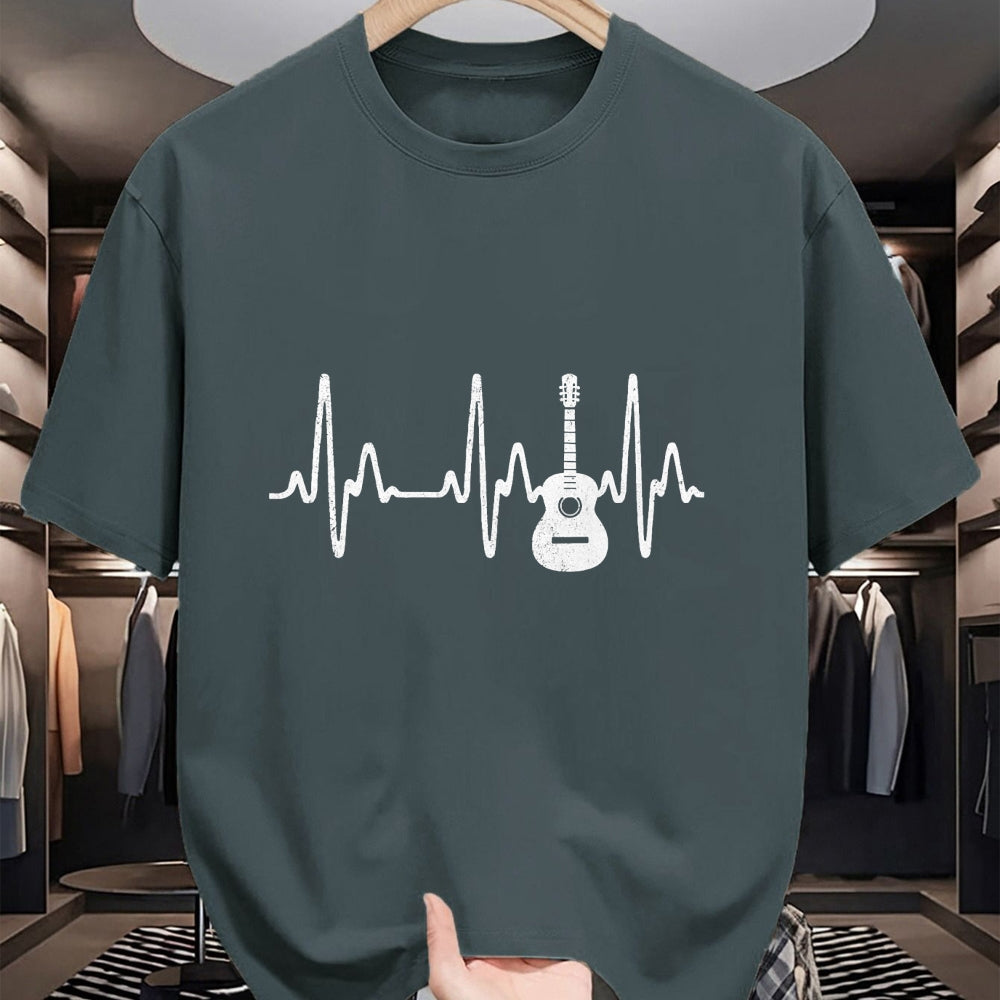 Guitar Lover Shirt, Funny Guitar UnisexT-Shirt/Hoodie/Sweatshirt HLT00 - Acoustic Guitar Heartbeat Shirt - Guitar Musician T-Shirt