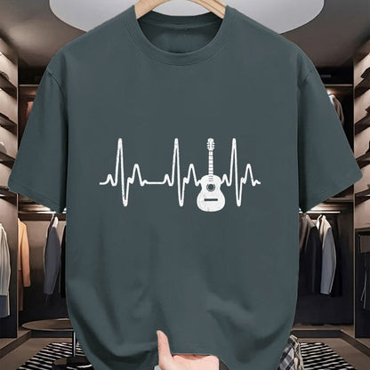Guitar Lover Shirt, Funny Guitar UnisexT-Shirt/Hoodie/Sweatshirt HLT00 - Acoustic Guitar Heartbeat Shirt - Guitar Musician T-Shirt