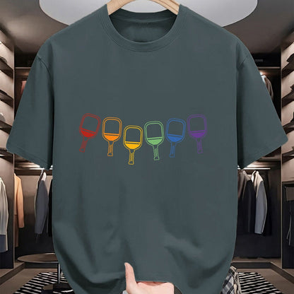 Funny Pickleball Shirt, Pickleball Lover Unisex T-Shirt/Hoodie/Sweatshirt HLT00 - Pickleball Gay Pride Rainbow Pickleball T-Shirt