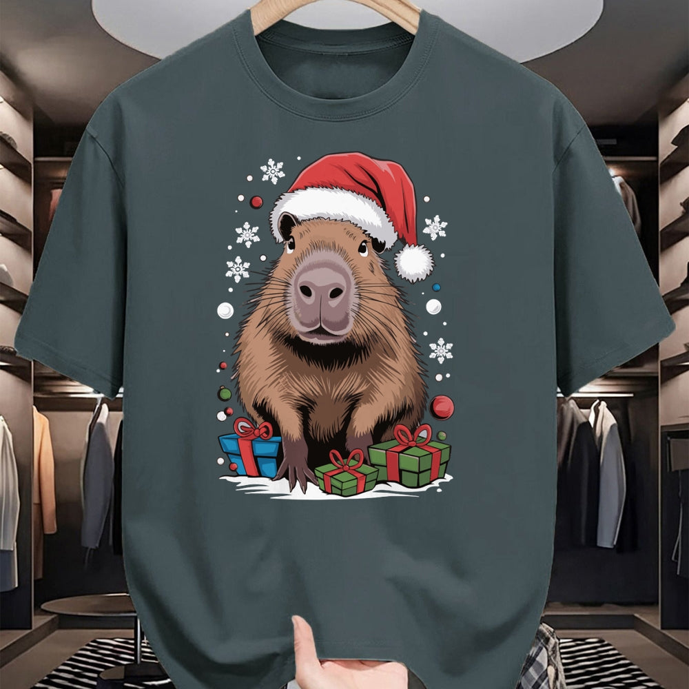 Cute Capybara Shirt, Funny Capybara Unisex T-Shirt/Hoodie/Sweatshirt HLT00 - Capybara Christmas Long Sleeve T-Shirt (4)