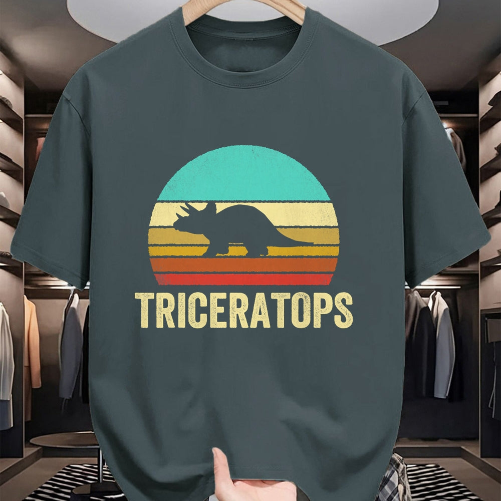 Best Dinosaur Lover Shirt, Funny Dinosaur UnisexT-Shirt/Hoodie/Sweatshirt HLT00 - Vintage Triceratops Shirt Sunset Dinosaur T-Shirt