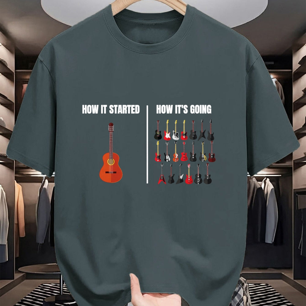 Guitar Lover Shirt, Funny Guitar UnisexT-Shirt/Hoodie/Sweatshirt HLT00 - How It Started How It’s Going Music Musician Funny Guitar T-Shirt