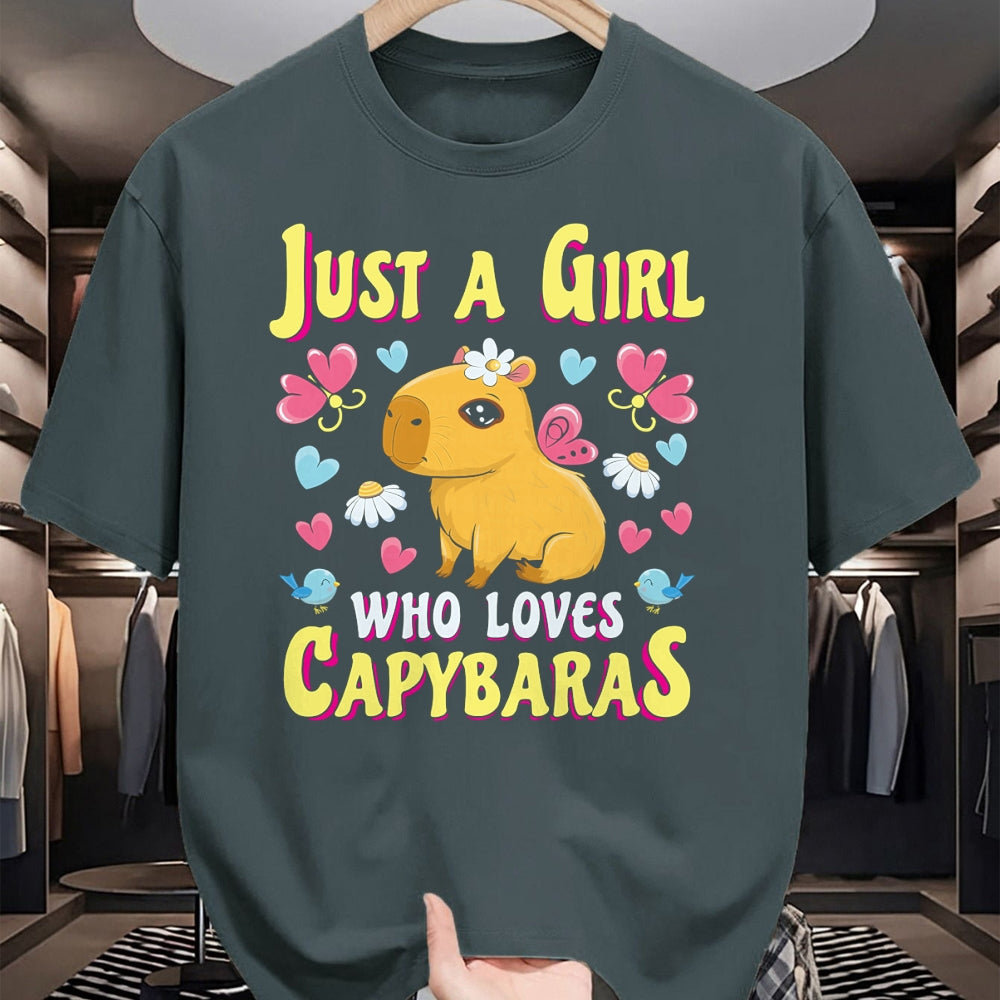 Cute Capybara Shirt, Funny Capybara Unisex T-Shirt/Hoodie/Sweatshirt HLT00 - Capybaras Cute Capybara Animal Lovers Gift Capybara Girl Long Sleeve T-Shirt