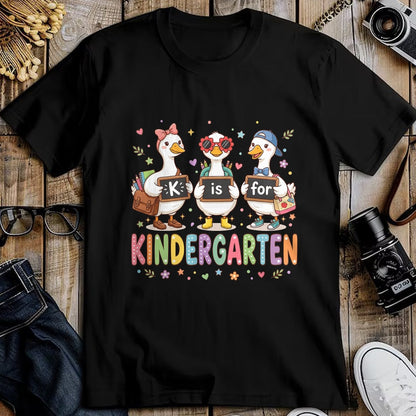Best Student Shirt, Funny Back To School UnisexT-Shirt/Hoodie/Sweatshirt HLT00 - K is for Kindergarten Teacher Silly Goose Back to School T-Shirt