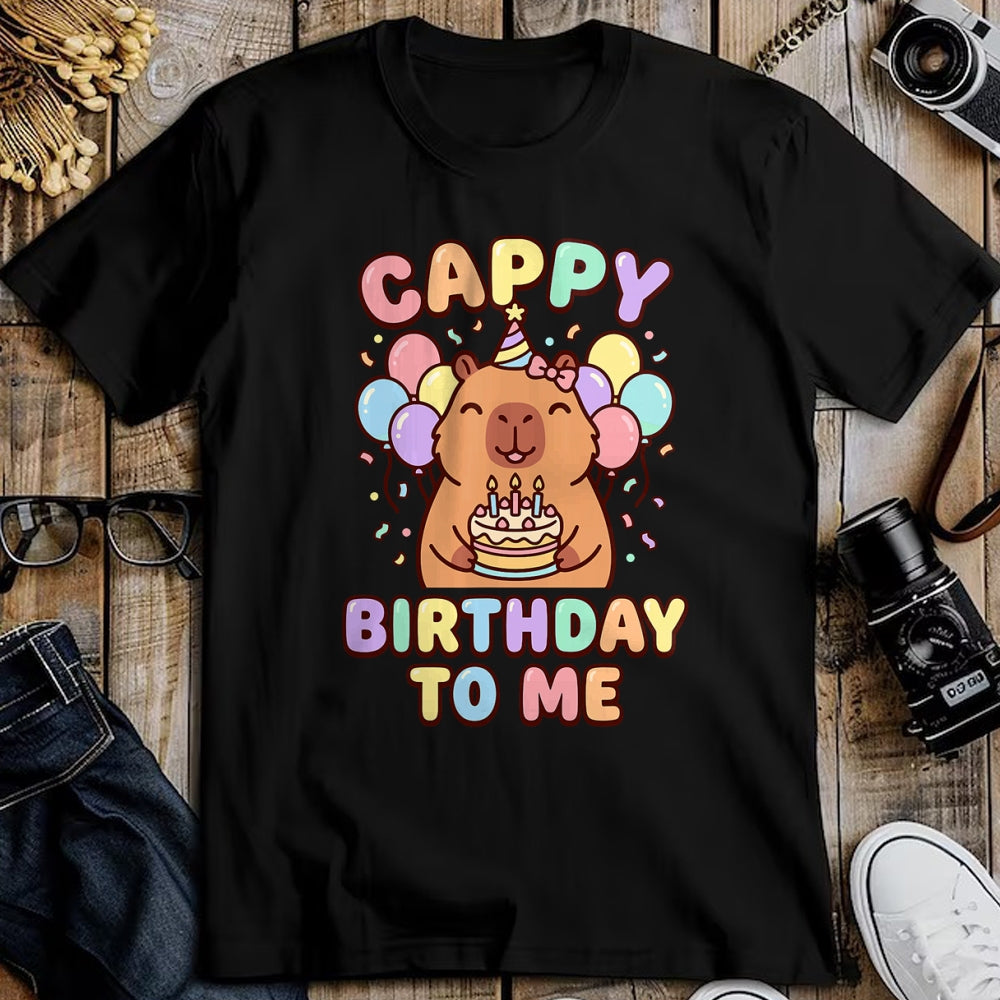 Cute Capybara Shirt, Funny Capybara UnisexT-Shirt/Hoodie/Sweatshirt HLT00 - Capybara Birthday to Me Cappy Birthday T-Shirt