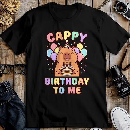 Cute Capybara Shirt, Funny Capybara UnisexT-Shirt/Hoodie/Sweatshirt HLT00 - Capybara Birthday to Me Cappy Birthday T-Shirt