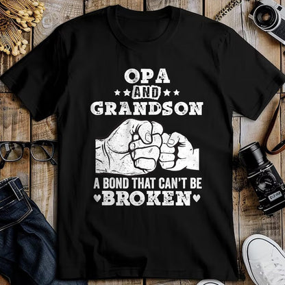 Best Grandpa Shirt, Proud Grandpa Unisex T-Shirt/Hoodie/Sweatshirt HLT00 - Opa and grandson a bond that cant be broken Grandpa gift T-Shirt