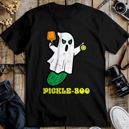 Funny Pickleball Shirt, Pickleball Lover Unisex T-Shirt/Hoodie/Sweatshirt HLT00 - Halloween Pickleball Pickle Boo Ghost Costume Men Women Kids T-Shirt