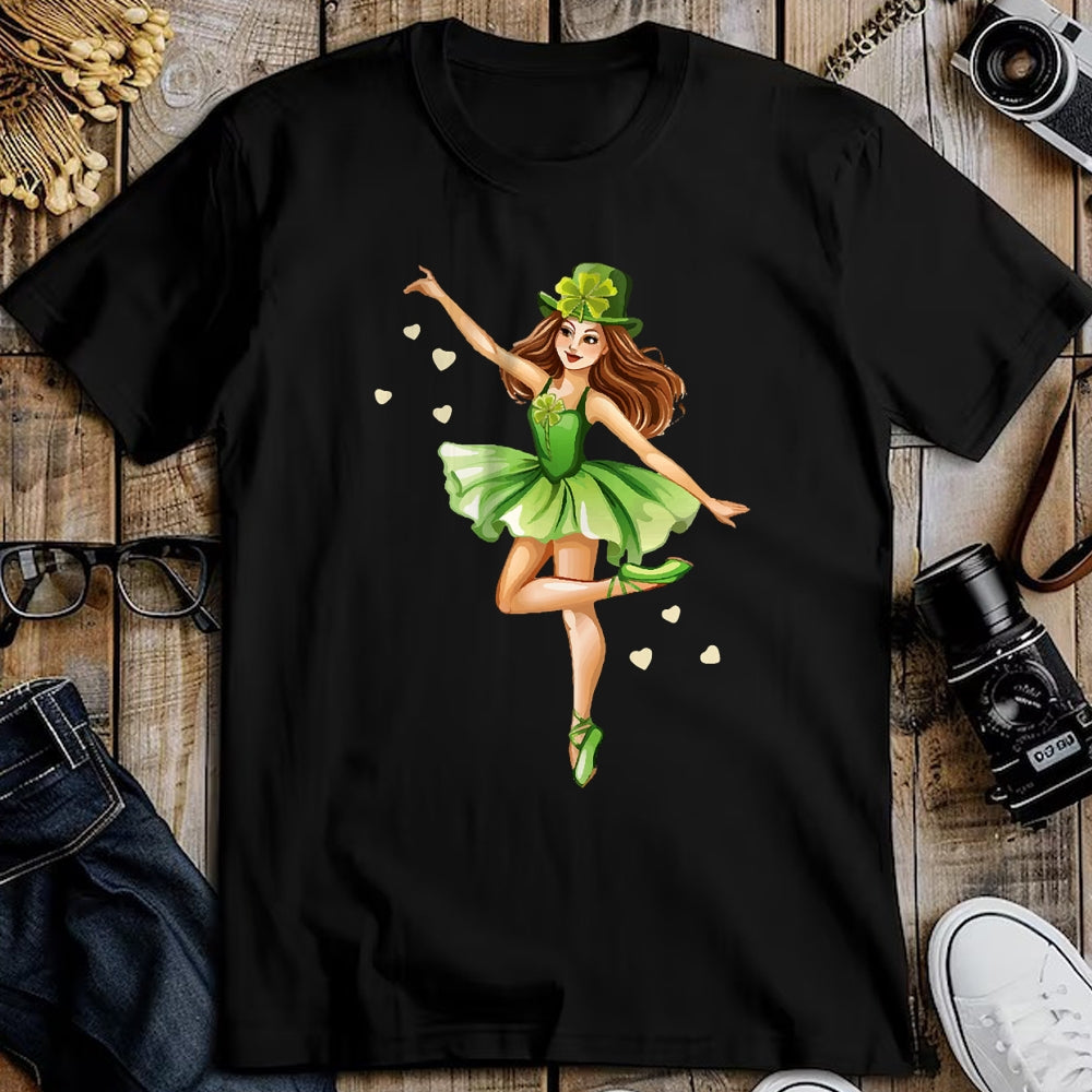 Patrick Day Shirts for Family, Funny Patrick Day shirts, st patrick's day Unisex T-Shirt/Hoodie/Sweatshirt HLT00 - Ballerina St. Patrick Day Lucky Irish Ballet Dancing Dancer T-Shirt