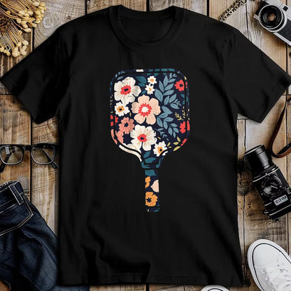 Funny Pickleball Shirt, Pickleball Lover Unisex T-Shirt/Hoodie/Sweatshirt HLT00 - Pickle Ball Paddle Flowers Pickleball Racket Women Girls Kid T-Shirt