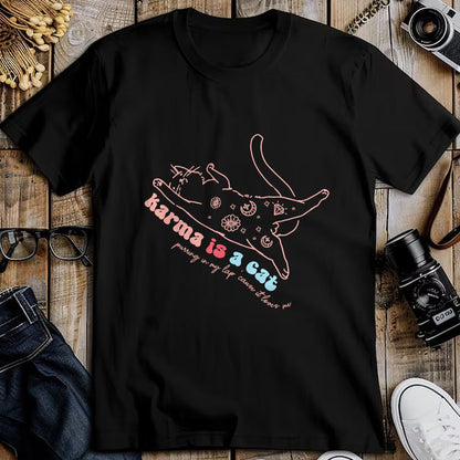Cat Love Shirt, Funny Cat Lover Gift UnisexT-Shirt/Hoodie/Sweatshirt HLT00 - Karma Is Cat Purring In My Lap Cause It Loves Me  Cat Love T-Shirt