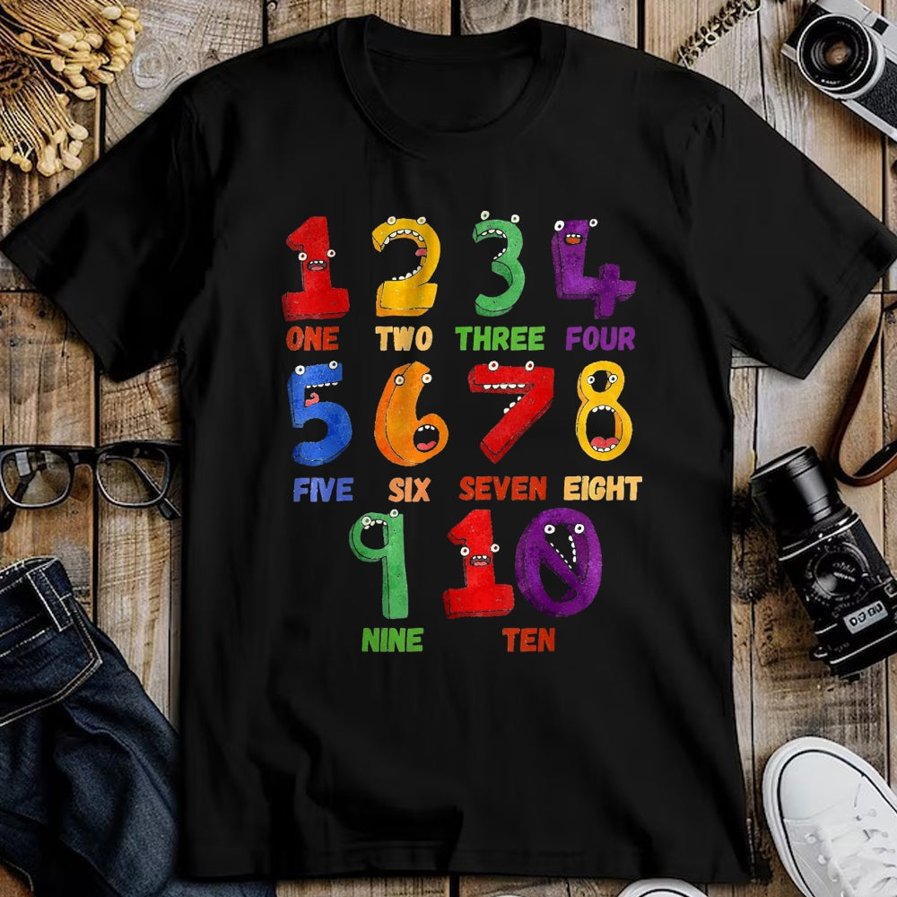 Best Student Shirt, Funny Back To School UnisexT-Shirt/Hoodie/Sweatshirt HLT00 - Learning Math Numbers Counting Funny Back to School Teacher T-Shirt, Women, Black, Small