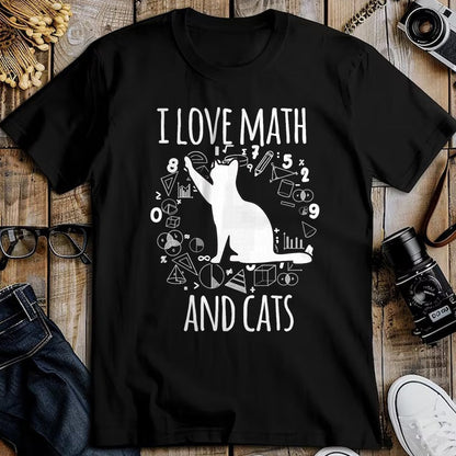 Cat Love Shirt, Funny Cat Lover Gift UnisexT-Shirt/Hoodie/Sweatshirt HLT00 - Math Nerd Math Teacher Cat Lover I Love Math And Cats T-Shirt