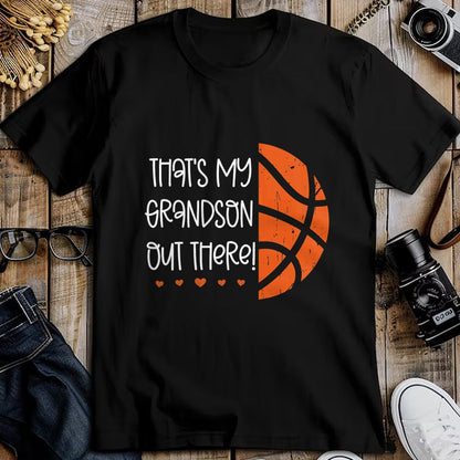 Best Grandma Shirt, Proud Grandma Unisex T-Shirt/Hoodie/Sweatshirt HLT00 - Womens Basketball Grandma Gift That's My Grandson Out There Nana T-Shirt