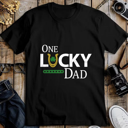 Gift for Dad Shirt, Funny Dad Unisex T-Shirt/Hoodie/Sweatshirt HLT00 – One Lucky Dad Shirt Funny St Patricks Day Gift For Daddy T-Shirt