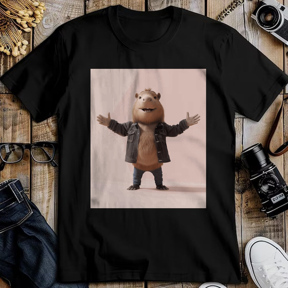 Cute Capybara Shirt, Funny Capybara Unisex T-Shirt/Hoodie/Sweatshirt HLT00 - Funny Graphic Capybara Long Sleeve T-Shirt (14)