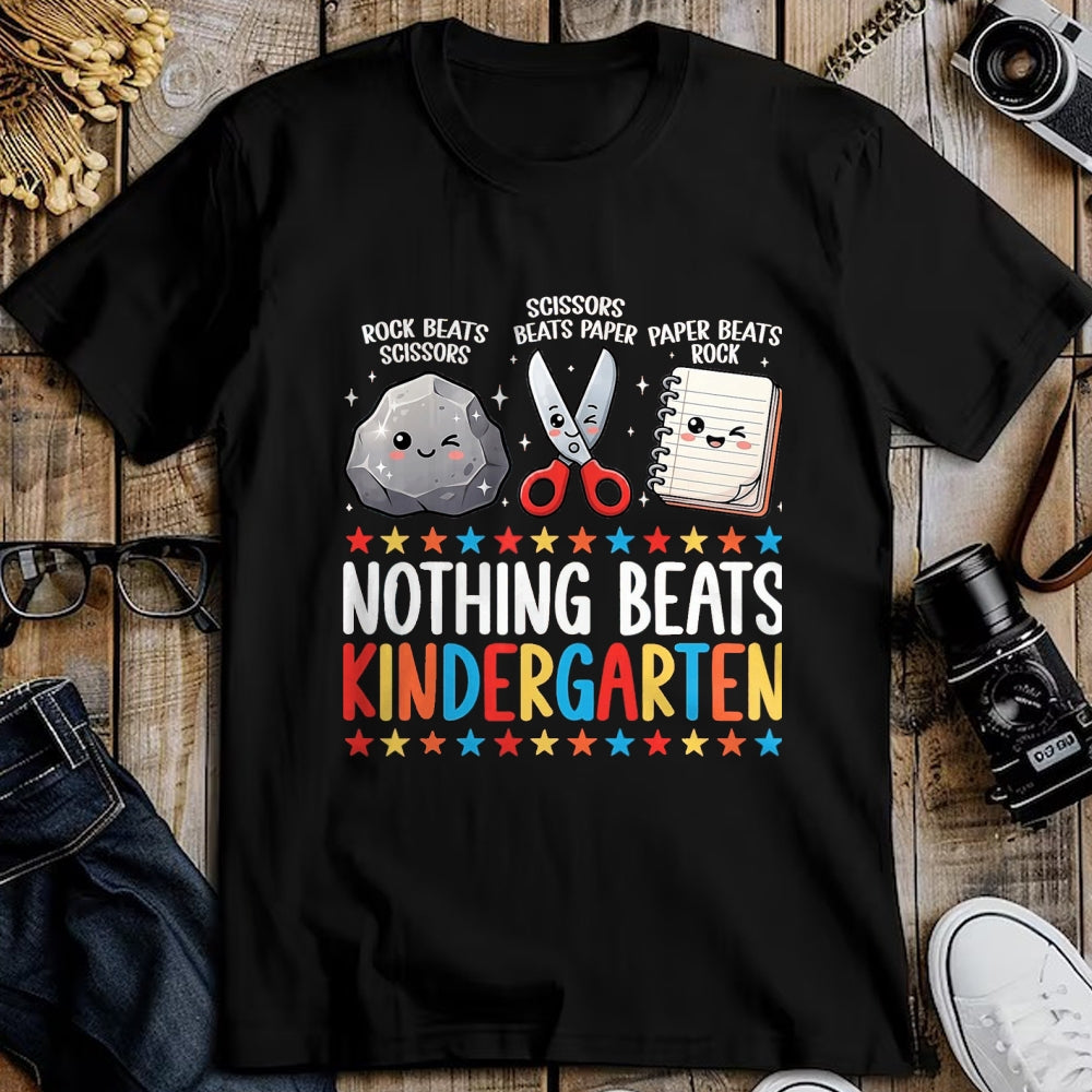 Best Student Shirt, Funny Back To School UnisexT-Shirt/Hoodie/Sweatshirt HLT00 - Nothing Beats Kindergarten Funny Back to School Kids Teacher T-Shirt, Men, Black, 3X-Large