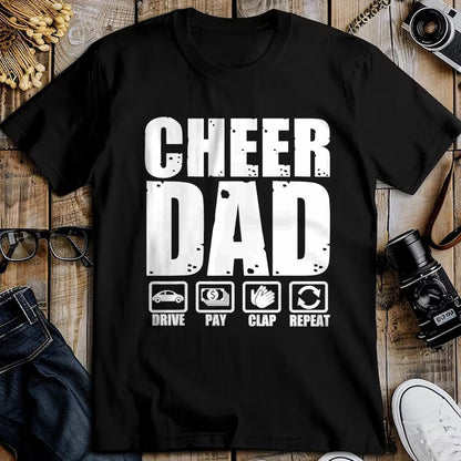 Gift for Dad Shirt, Funny Dad Unisex T-Shirt/Hoodie/Sweatshirt HLT00 – Funny Cheer Dad Proud Cheerleader Father Humor Fathers Day T-Shirt