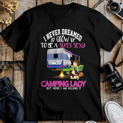Funny Camping Shirt, Gift For Camping Lover Unisex T-Shirt/Hoodie/Sweatshirt HLT00 - Funny Saying Outdoor Camping Lady Adventure Holiday Women T-Shirt