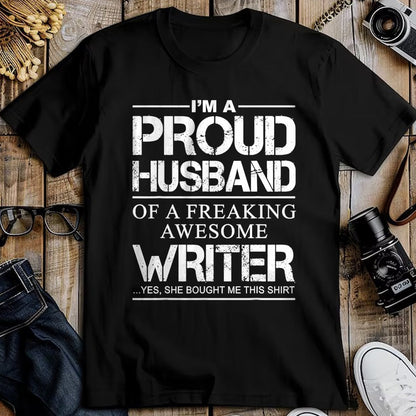 Best Wife Shirt, Wife and Husband Unisex T-Shirt/Hoodie/Sweatshirt HLT00 - Mens Proud Husband Of Awesome Writer Tee Gift - Author's Husband T-Shirt