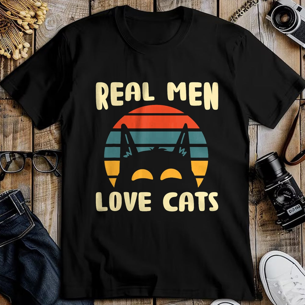 Cat Love Shirt, Funny Cat Lover Gift UnisexT-Shirt/Hoodie/Sweatshirt HLT00 - Real Men Love Cats Cat Lover T-Shirt