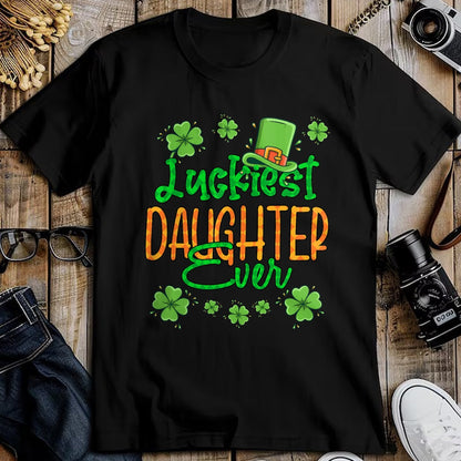 Patrick Day Shirts for Family, Funny Patrick Day shirts, st patrick's day Unisex T-Shirt/Hoodie/Sweatshirt HLT00 - Girl St Patrick Day Luckiest Daughter Ever St Patricks Day T-Shirt