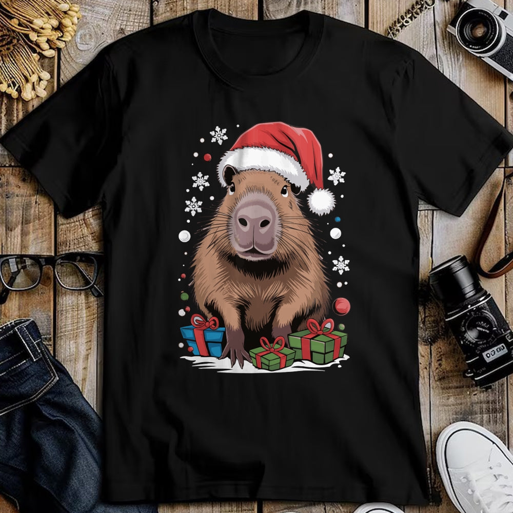 Cute Capybara Shirt, Funny Capybara Unisex T-Shirt/Hoodie/Sweatshirt HLT00 - Capybara Christmas Long Sleeve T-Shirt (4)