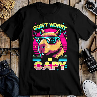 Cute Capybara Shirt, Funny Capybara Unisex T-Shirt/Hoodie/Sweatshirt HLT00 - Cool Capybara Retro Long Sleeve T-Shirt